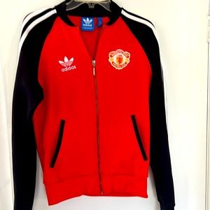 Adidas Red Manchester United Jacket Mens S